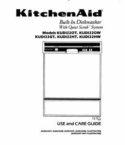 Handleiding KitchenAid KUDI22GT0 Vaatwasser