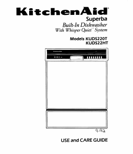 Handleiding KitchenAid KUDS22HT0 Superba Vaatwasser