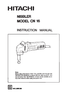 Handleiding Hitachi CN 16 Knabbelschaar