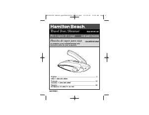 Manual de uso Hamilton Beach 10092 Travel Plancha