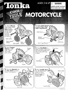 Manual Hasbro Tonka Cool Tools Motorcycle