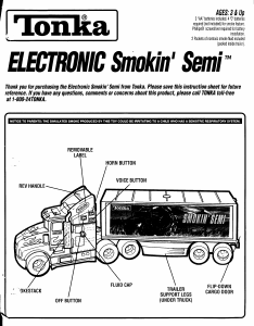 Manual Hasbro Tonka Electronic Smokin Semi