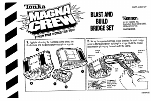 Manual Hasbro Tonka Magna Crew Blast and Build Bridge Set