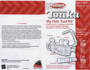 Handleiding Hasbro Tonka My First Tool Kit