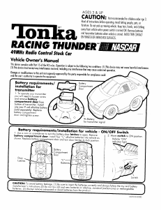Manual Hasbro Tonka Racing Thunder