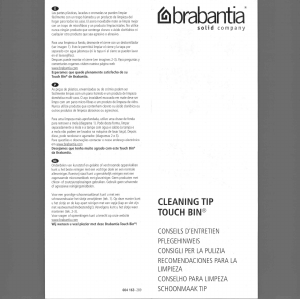 Manual Brabantia Touch Bin Lixeira