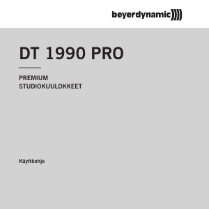 Handleiding Beyerdynamic DT 1990 PRO Koptelefoon