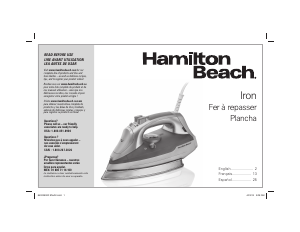Mode d’emploi Hamilton Beach 14978 Full-size Fer à repasser