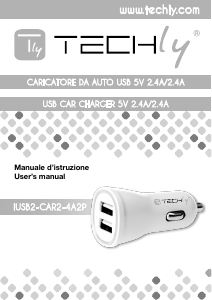 Manuale Techly IUSB2-CAR2-4A2P Caricabatteria per auto