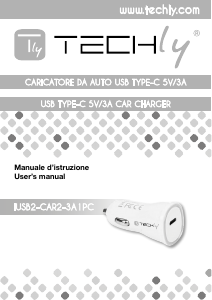 Manuale Techly IUSB2-CAR2-3A1PC Caricabatteria per auto