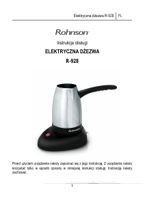 Instrukcja Rohnson R-928 Ekspres do kawy