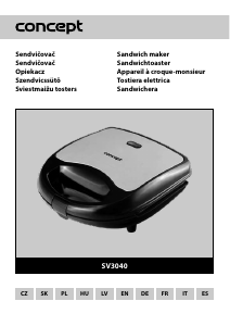 Manual de uso Concept SV3040 Grill de contacto