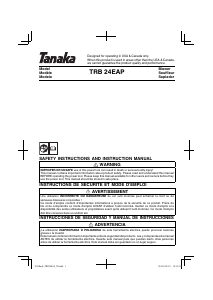 Manual Tanaka TRB 24EAP Leaf Blower