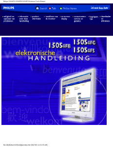 Bruksanvisning Philips 150S4FG LCD skärm