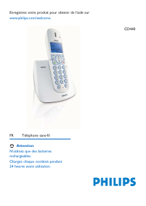 Mode d’emploi Philips CD4401S Téléphone sans fil