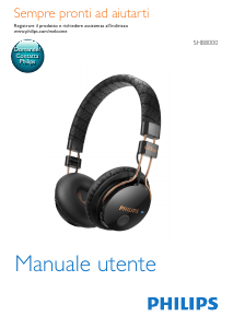 Manuale Philips SHB8000WT Cuffie