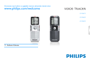 Kullanım kılavuzu Philips LFH0625 Voice Tracer Ses kaydedici