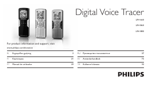 Manual Philips LFH0660 Voice Tracer Gravador de voz