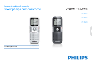 Brugsanvisning Philips LFH0615 Voice Tracer Diktafon