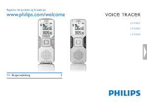 Brugsanvisning Philips LFH0865 Voice Tracer Diktafon