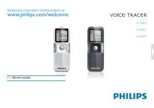 Manuál Philips LFH0635 Voice Tracer Audiozáznamník