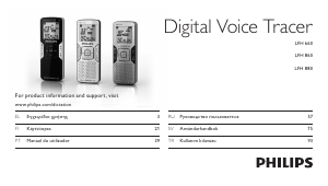 Kullanım kılavuzu Philips LFH0880 Voice Tracer Ses kaydedici