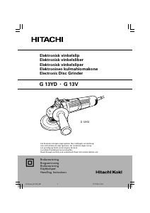 Handleiding Hitachi G 13YD Haakse slijpmachine
