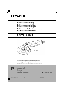 Handleiding Hitachi G 13YC Haakse slijpmachine