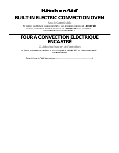 Manual KitchenAid KEBC167VSS00 Oven