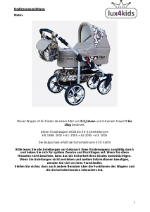 Bedienungsanleitung lux4kids Matrix Kinderwagen