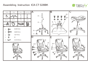 كتيب كرسي مكتب ICA-CT 028BK Techly