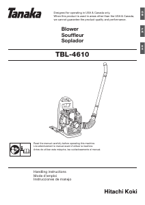 Manual Tanaka TBL 4610 Leaf Blower