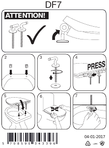 Mode d’emploi Pressalit Objecta D Pro Abattant WC