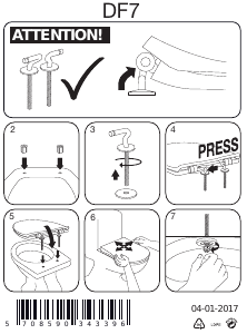 Manual Pressalit Objecta Pro Capac de toaletă