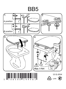 Käyttöohje Pressalit Pinocchio WC-istuin