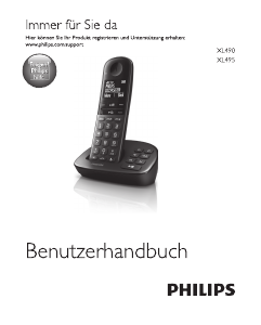 Bedienungsanleitung Philips XL4901DS Schnurlose telefon