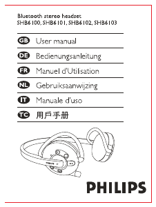 Manuale Philips SHB6101 Cuffie