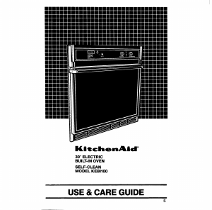 Manual KitchenAid KEBI100YWH2 Oven