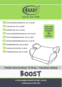 Instrukcja 4Baby Boost Fotelik samochodowy