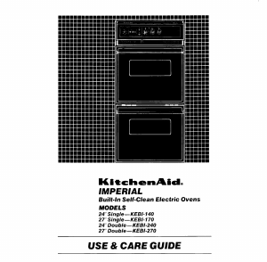 Bruksanvisning KitchenAid KEBI140SBL0 Imperial Ugn