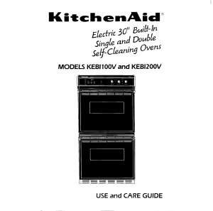 Manual KitchenAid KEBI200VBL1 Oven