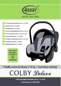 Instrukcja 4Baby Colby Deluxe Fotelik samochodowy