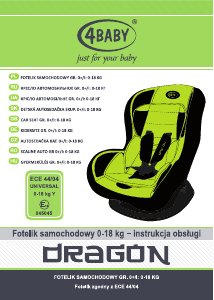 Instrukcja 4Baby Dragon Fotelik samochodowy