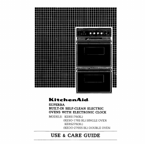 Manual KitchenAid KEBS176WBL2 Oven