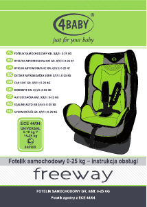 Instrukcja 4Baby Freeway Fotelik samochodowy