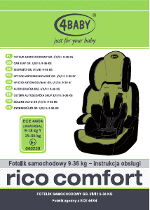 Instrukcja 4Baby Rico Comfort Fotelik samochodowy