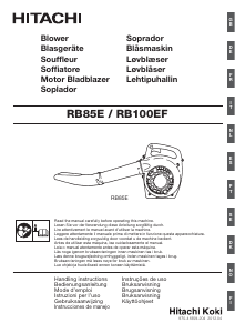 Manual Hitachi RB 85E Soprador de folhas