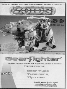 Manual de uso Hasbro Zoids Bearfighter