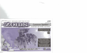 Manual de uso Hasbro Zoids Cannon Spider