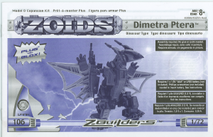 Manual Hasbro Zoids Dimetra Ptera